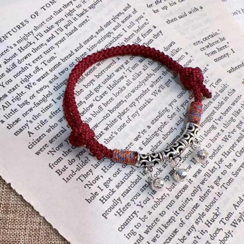 Handmade Red Rope Braided Tibetan Good Luck Bracelet