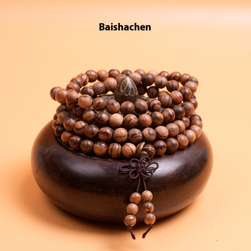 108 Wooden Sandalwood Buddha Beads Bracelet - Meditation and Mindfulness