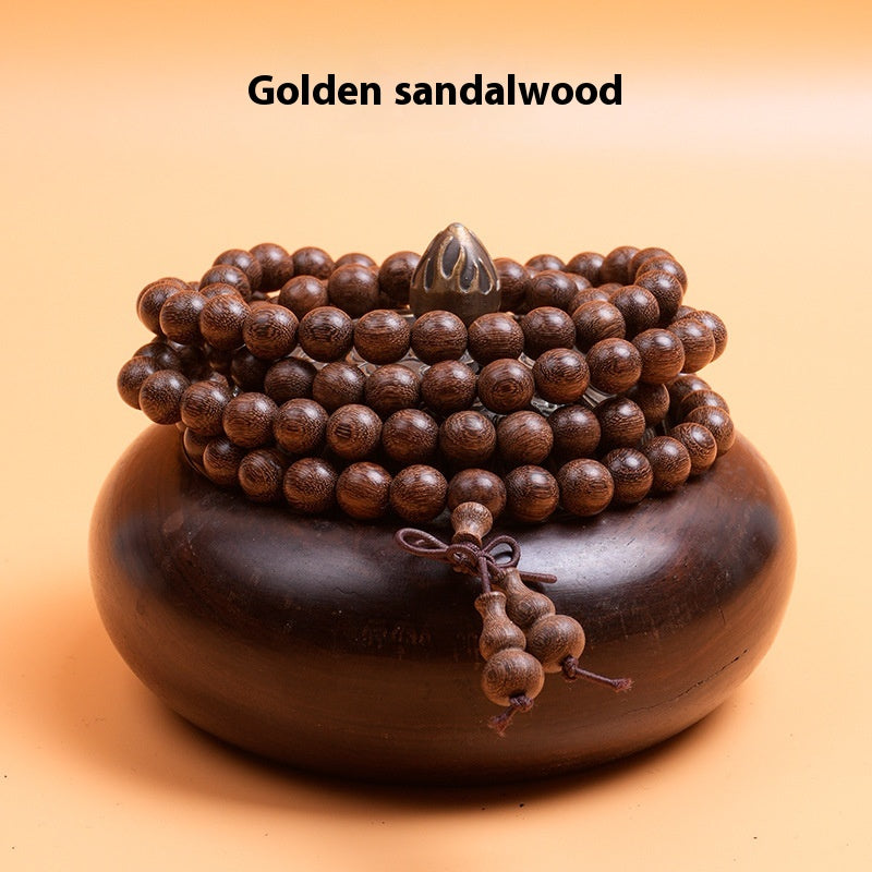 108 Wooden Sandalwood Buddha Beads Bracelet - Meditation and Mindfulness