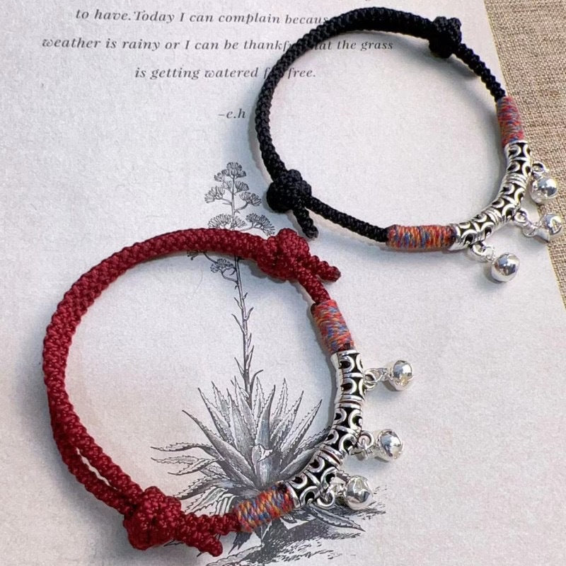 Handmade Red Rope Braided Tibetan Good Luck Bracelet