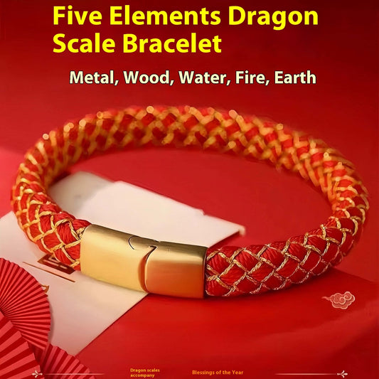 5 Elements Dragon Scale Carrying Strap Bracelet - Good Luck Balance