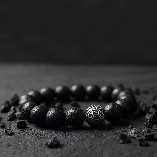 Natural Volcanic Rock the Fatal Encounter Bracelet Earth Elements for Healing and Regeneration