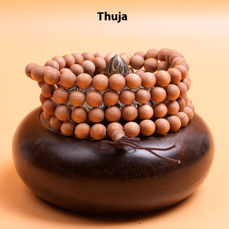 108 Wooden Sandalwood Buddha Beads Bracelet - Meditation and Mindfulness