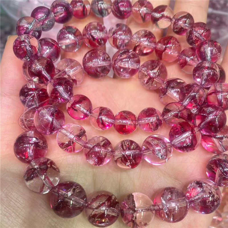 Natural Crystal Red Ghost Plastic Flower Good Luck Energy Ghost Purple