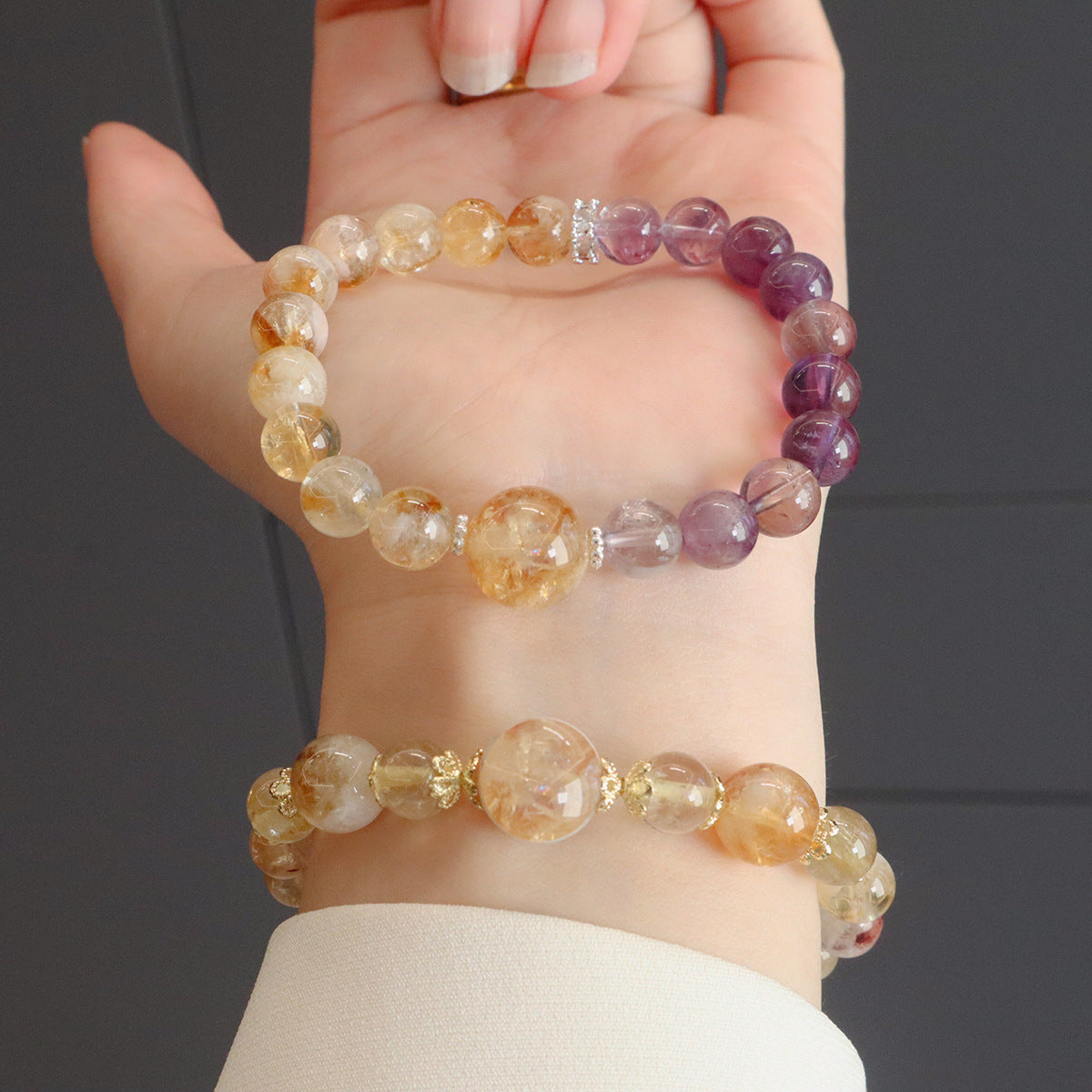 Natural crystal bracelet 8mm - Luck & Strength &Protection