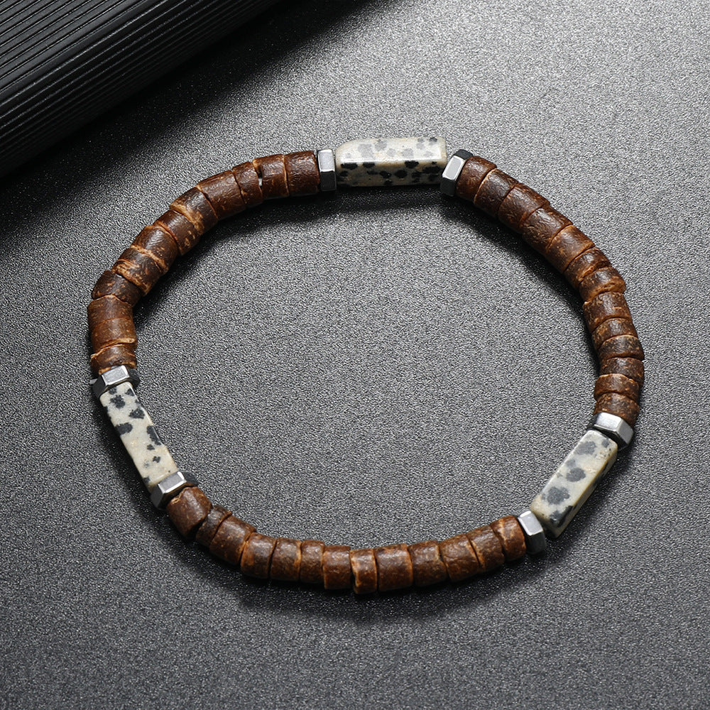 Natural Wooden Bracelet Retro Nepal Style Ornament