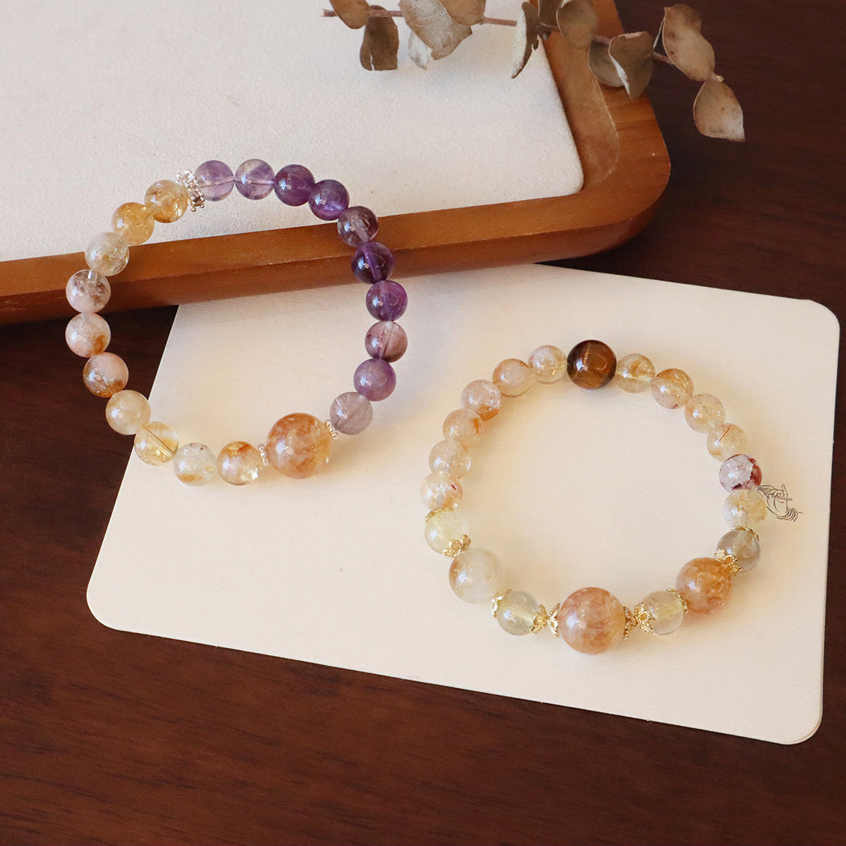 Natural crystal bracelet 8mm - Luck & Strength &Protection