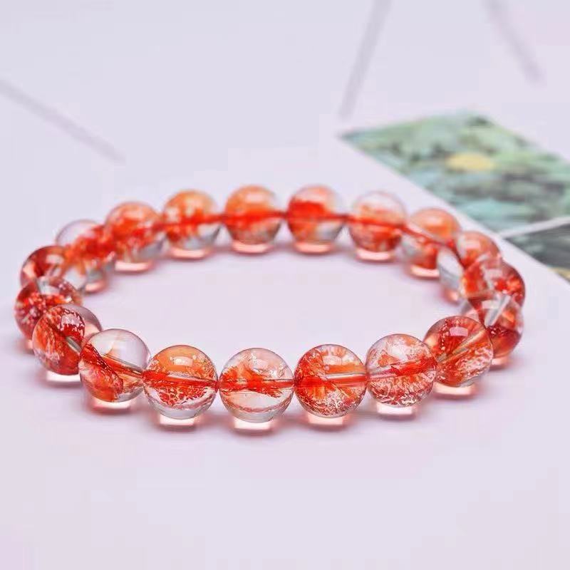 Natural Crystal Red Ghost Plastic Flower Good Luck Energy Ghost Purple