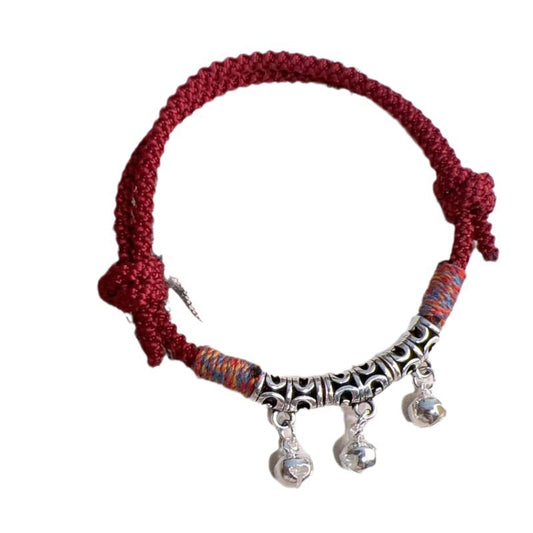 Handmade Red Rope Braided Tibetan Good Luck Bracelet