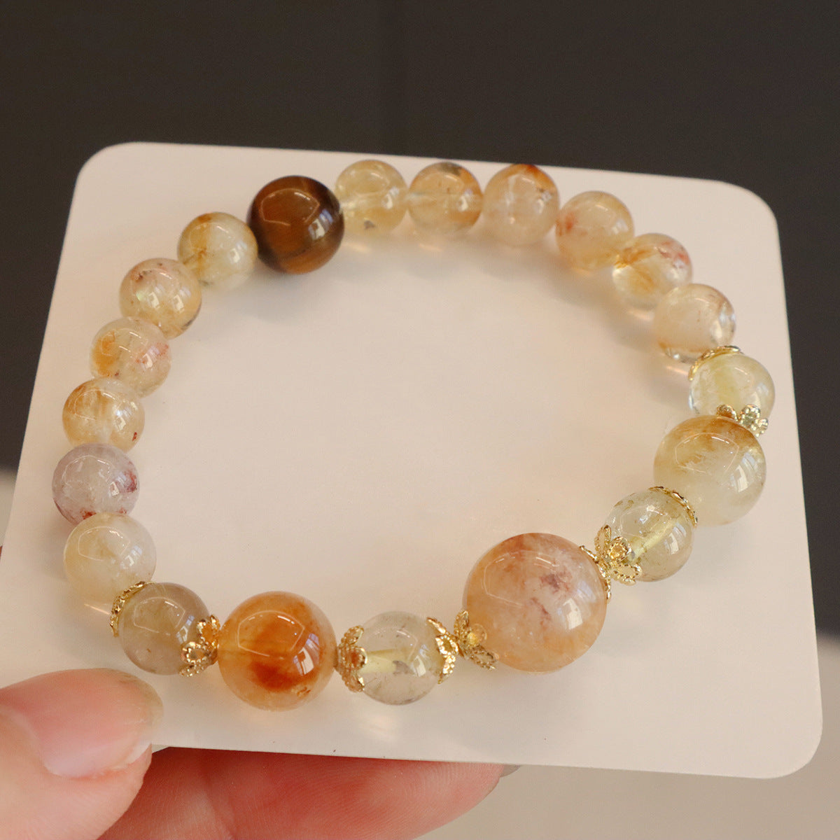 Natural crystal bracelet 8mm - Luck & Strength &Protection