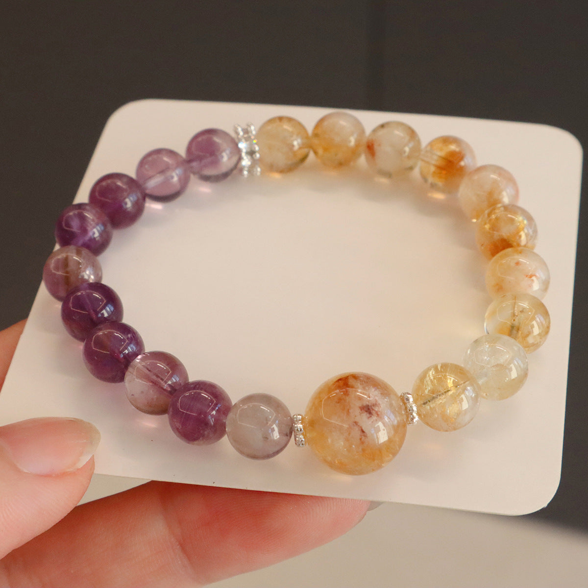 Natural crystal bracelet 8mm - Luck & Strength &Protection