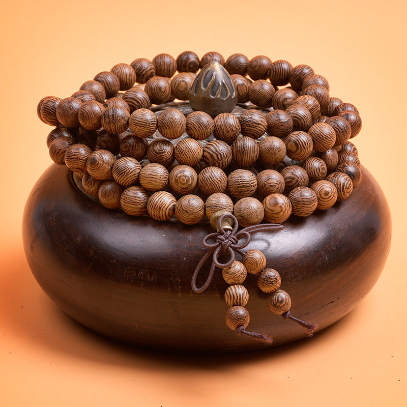 108 Wooden Sandalwood Buddha Beads Bracelet - Meditation and Mindfulness