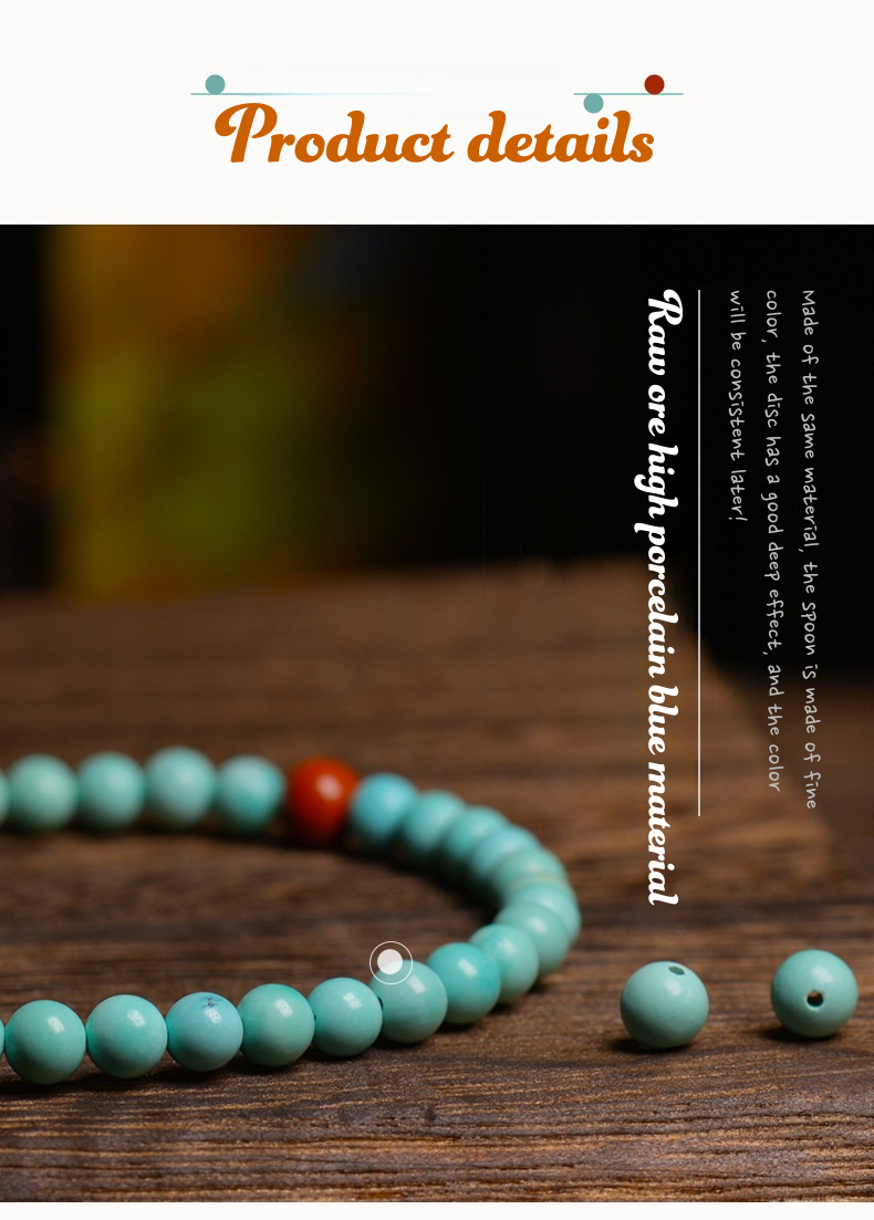 Natural Turquoise South Red Gem Stone Bracelet Handmade - Calming and Healing