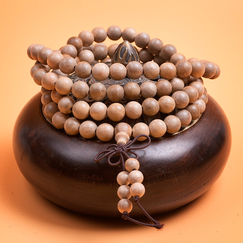 108 Wooden Sandalwood Buddha Beads Bracelet - Meditation and Mindfulness