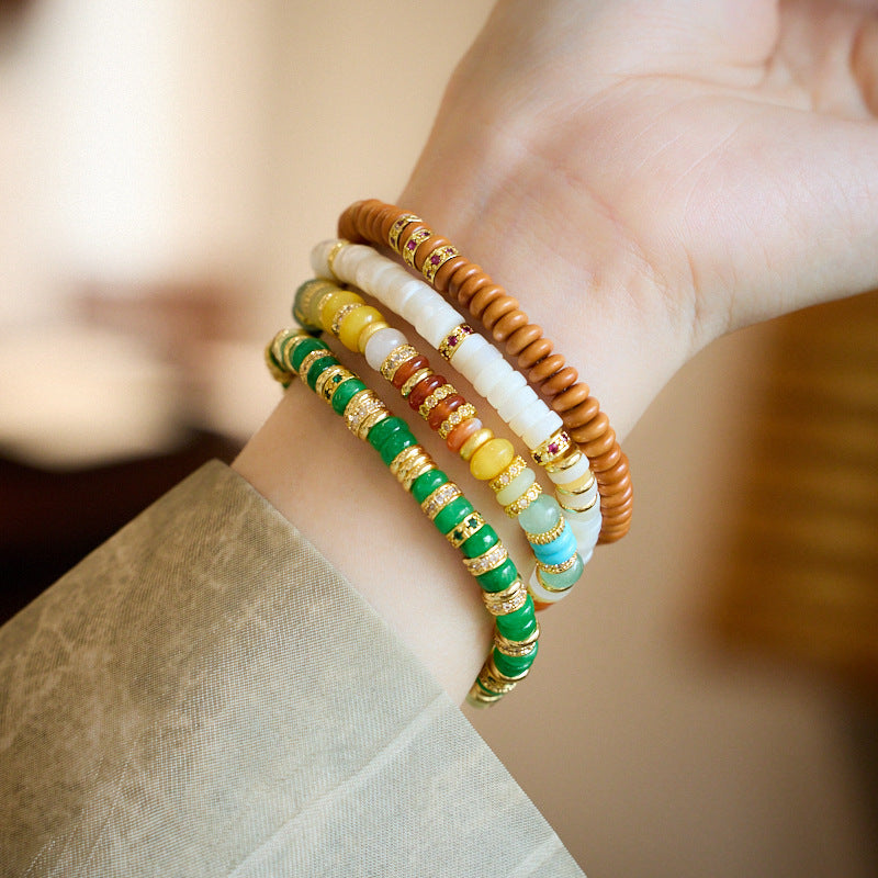 Dopamine Natural Rainbow Stone Bracelet