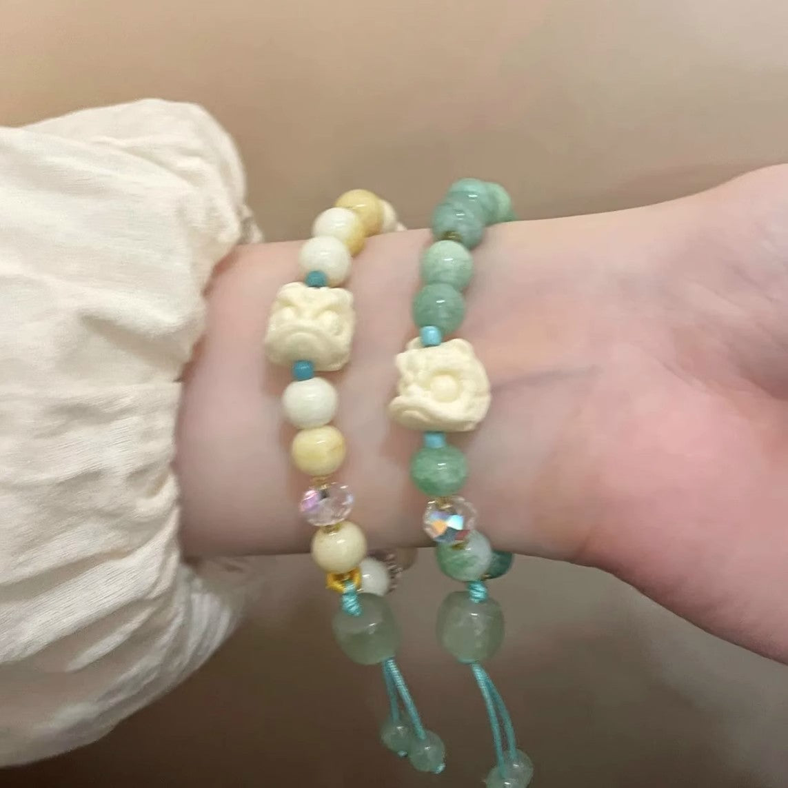 Antique Beaded Bracelet High-Grade Natural Stone Dopamine Bracelet