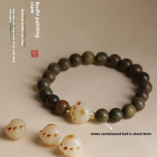 Cat's Paw Bodhi Guajacwood Sandalwood Bracelet Vintage Bracelet Natural Sandalwood